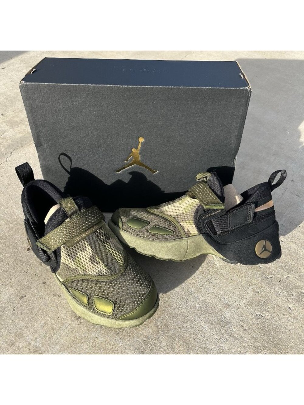 NEW JORDAN TRUNNER LX PR HC "CAMO" YOUTH SIZE 6 NEW LEGION GREEN CAMO